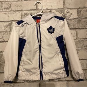 NHL Toronto Maple Leaf Windbreaker Jacket Size 4